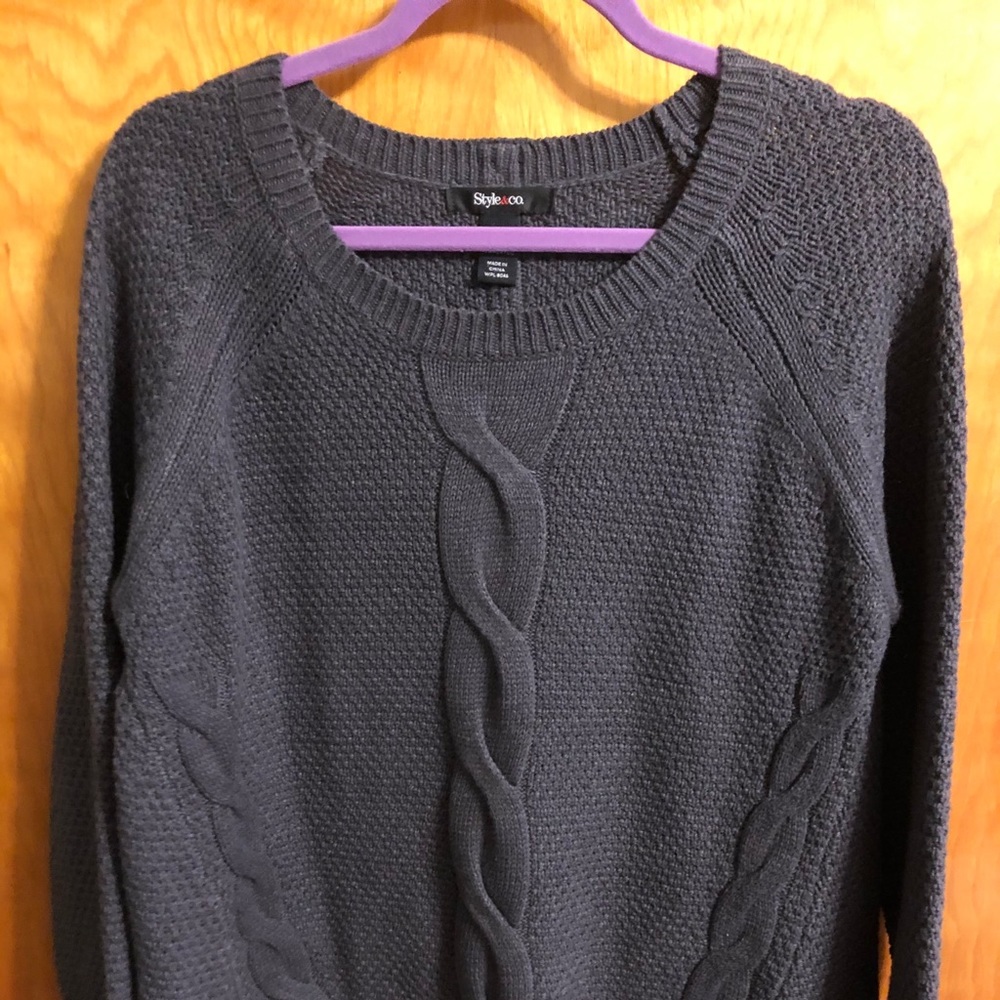Style & Co Gray Sweater